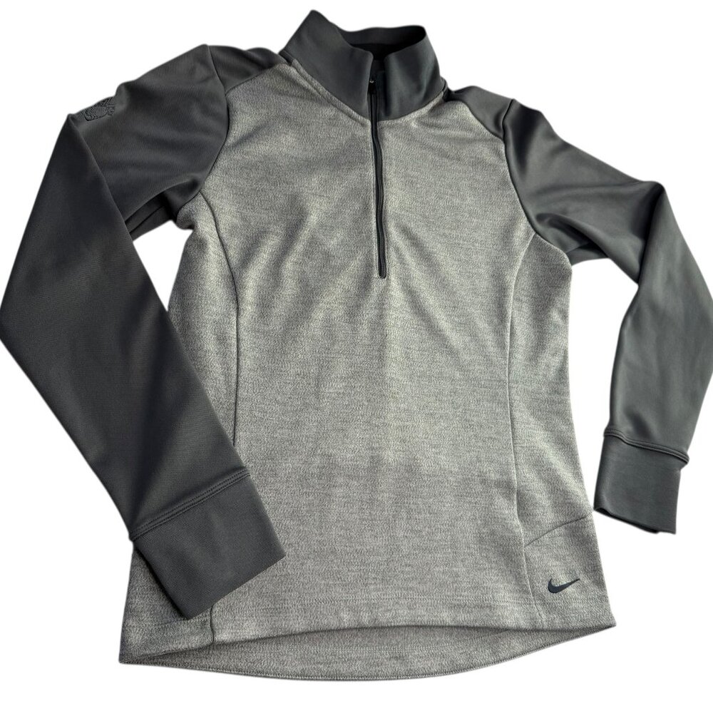 NIKE GOLF Half Zip Pullover Gray Size Women's M.  Mock Neck Sweater